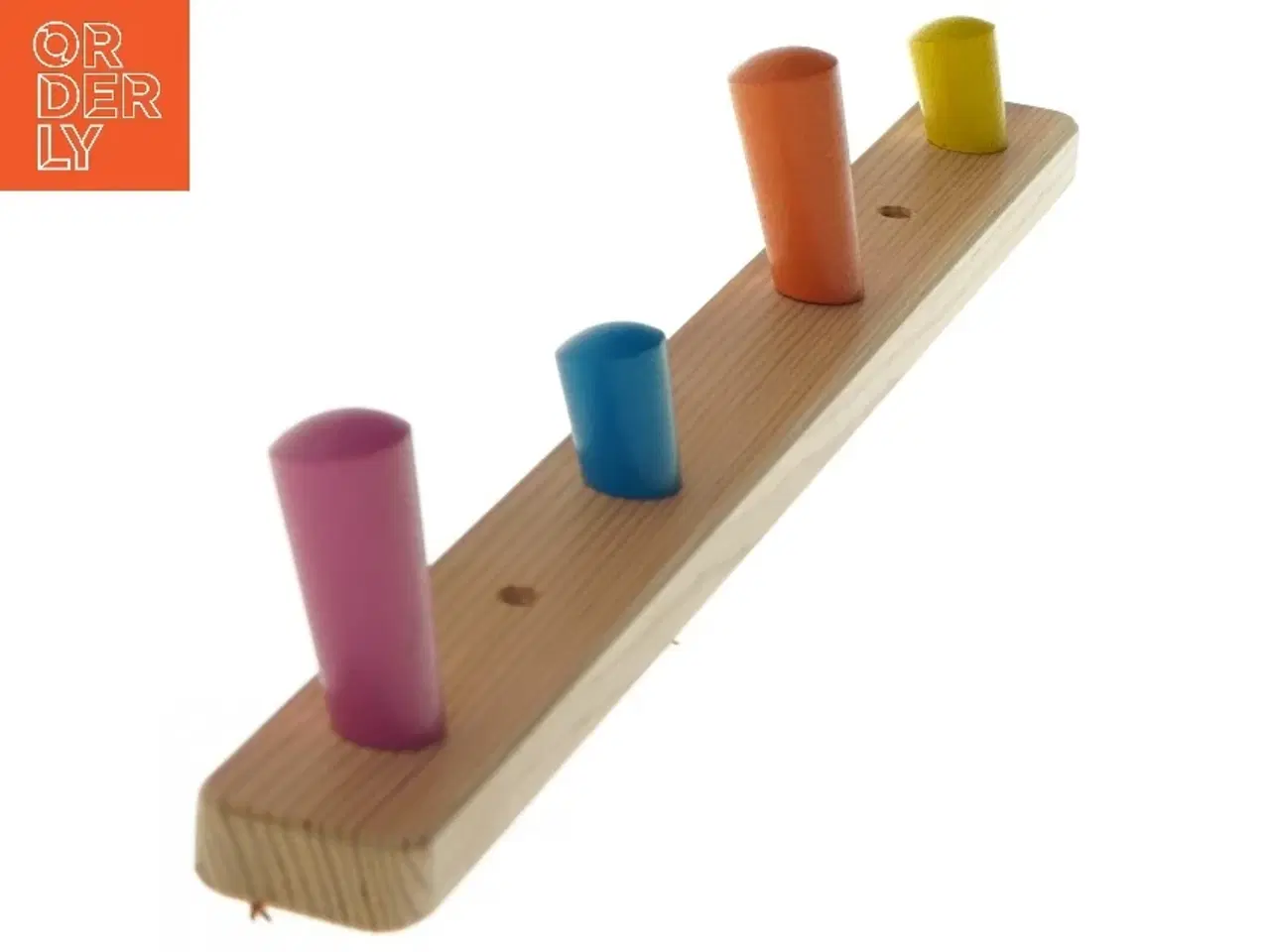 Billede 1 - Træknagerække med farverige knager fra IKEA (str. 47 cm)