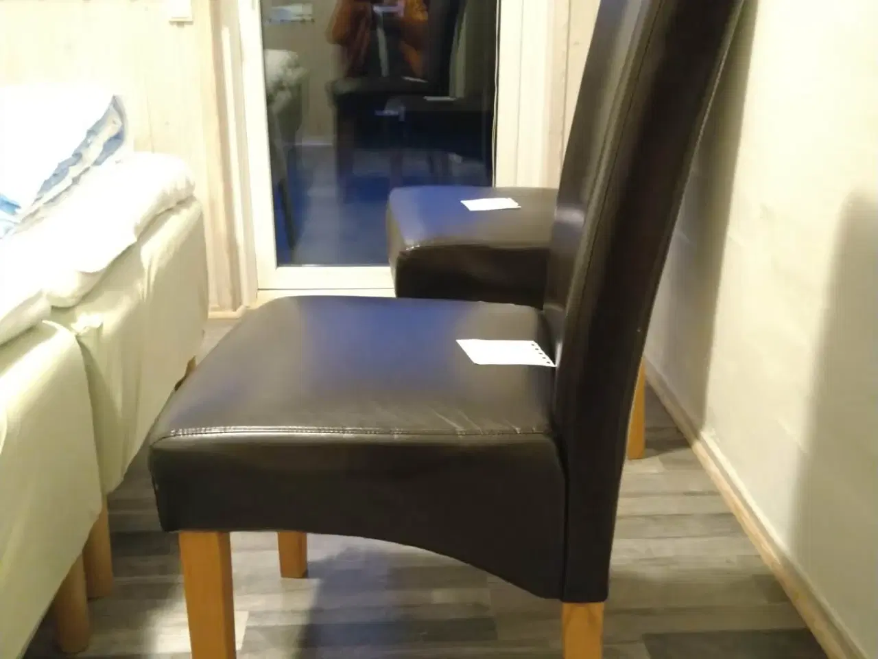 Billede 1 - Barletta stole mørk brun og ask ben