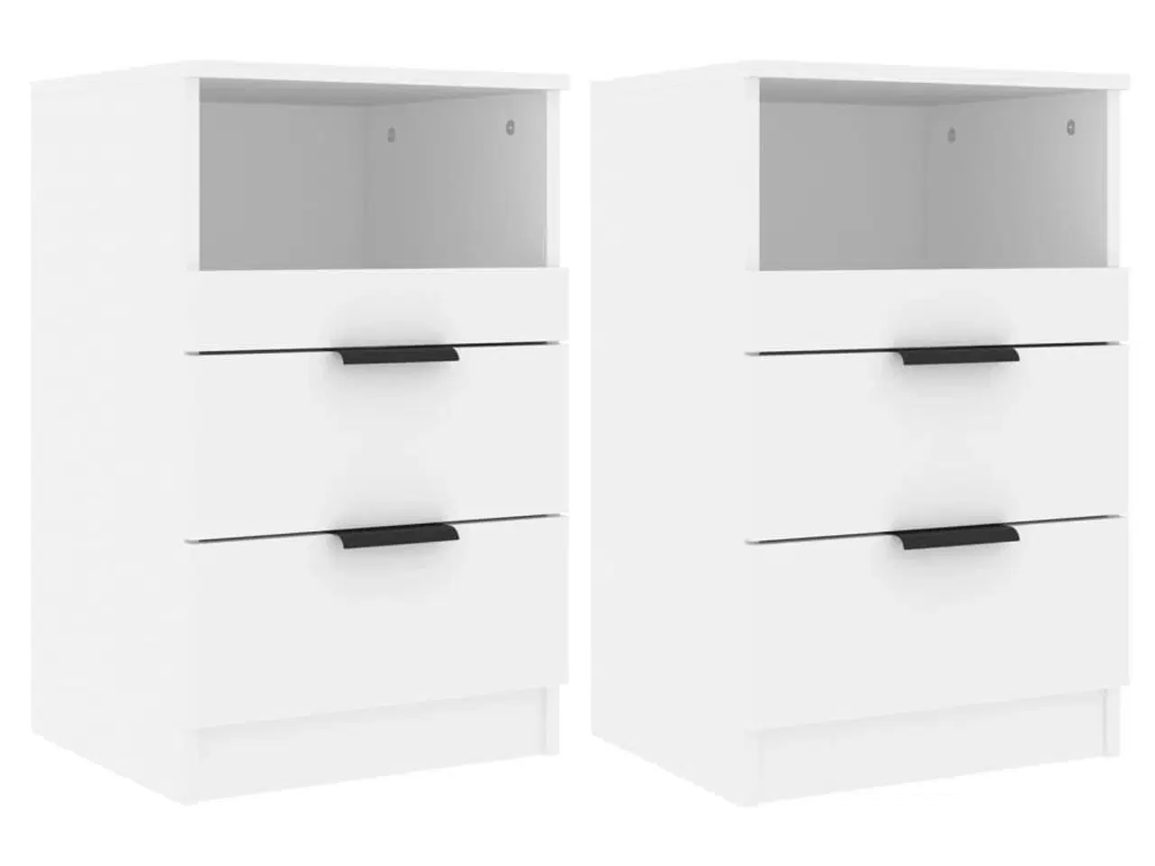 Billede 2 - Sengeborde 2 stk. konstrueret træ hvid