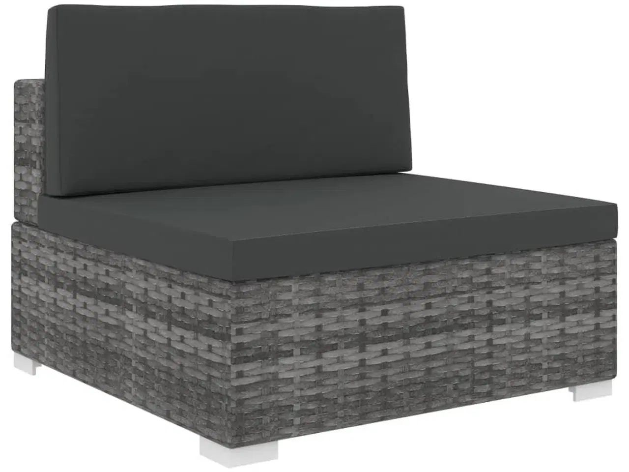 Billede 1 - Midtersæde til sofa 1 stk. med hynder polyrattan grå