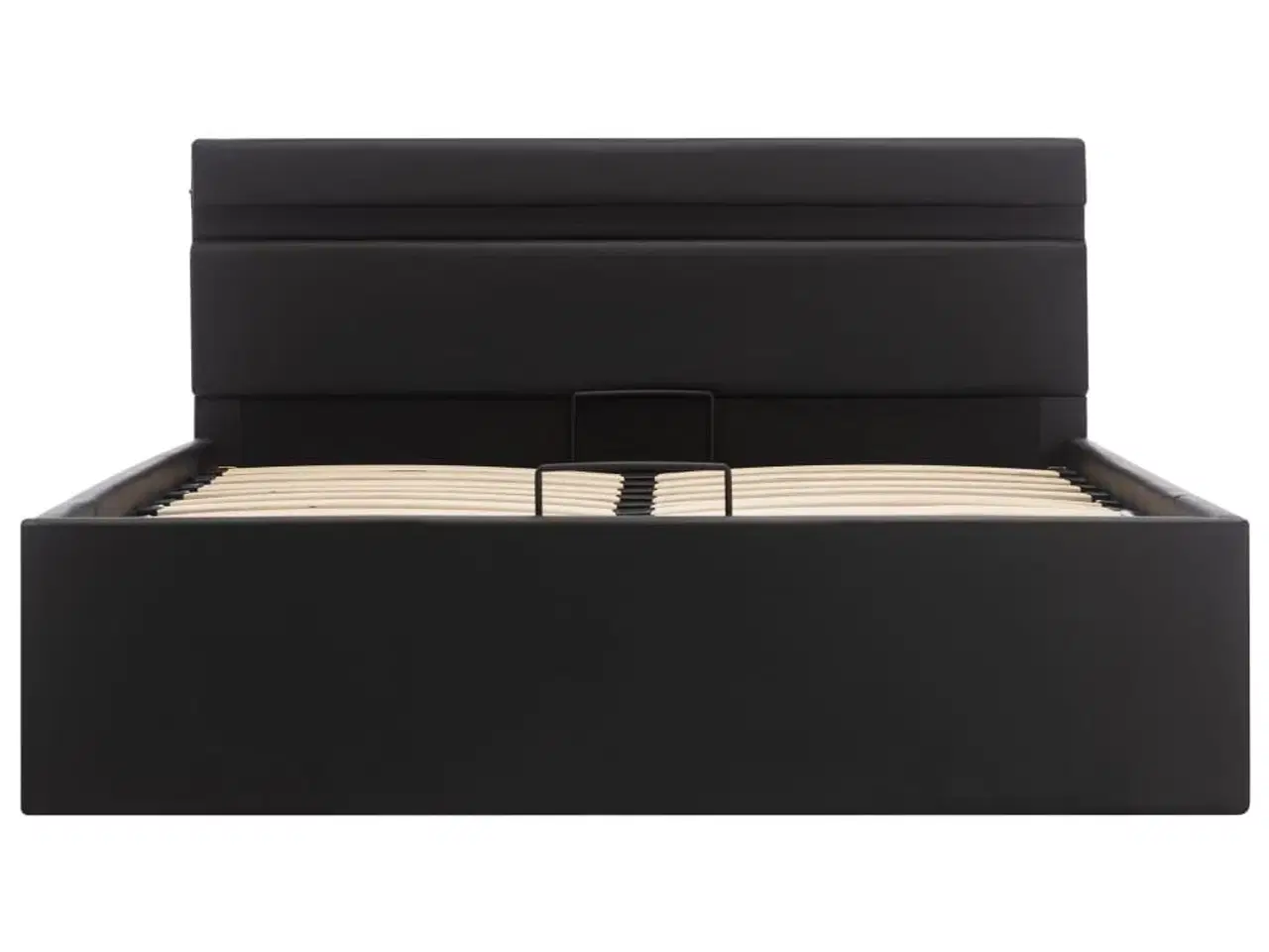 Billede 5 - Hydraulisk opbevaringsseng med LED 140x200 cm kunstlæder sort