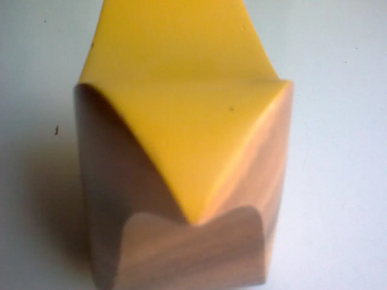 Billede 4 - Gul fugl i mærkeligt træ MASSIV skulptur figur