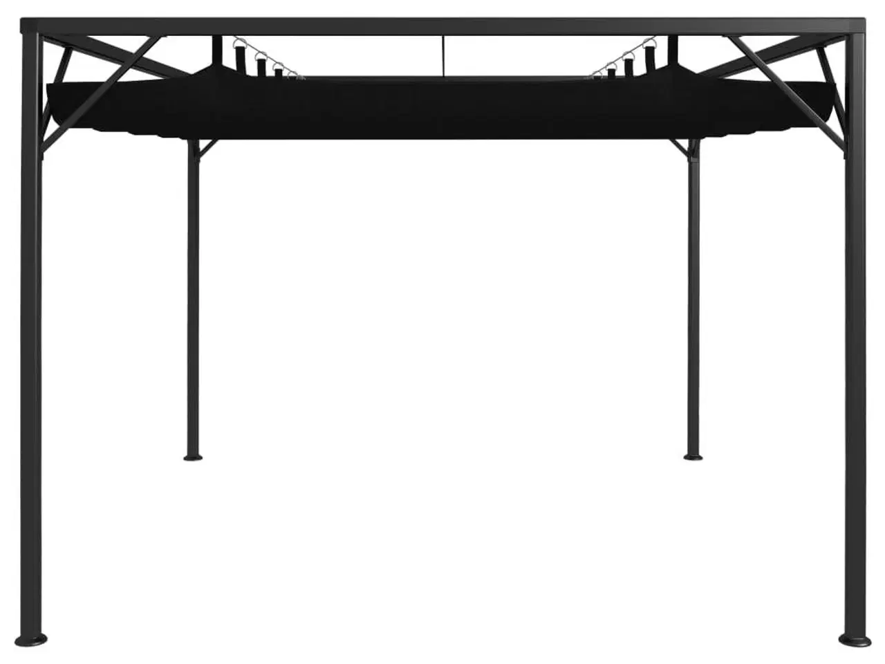 Billede 2 - Pavillon med sammenrulleligt tag 3x3 m antracitgrå