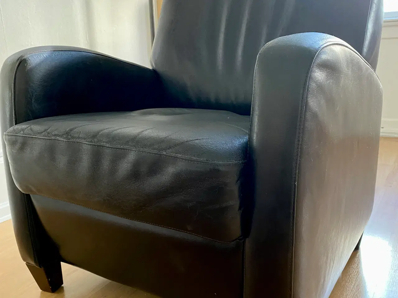 Billede 1 - Læderlænestole 2 stk.