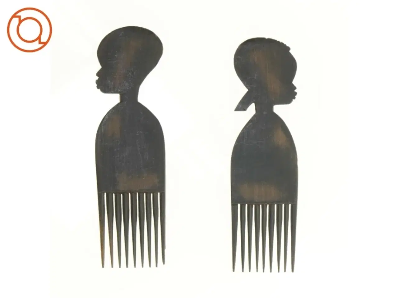 Billede 2 - Kamme med udskårne afrikanske motiver (str. 24 x 7 cm)