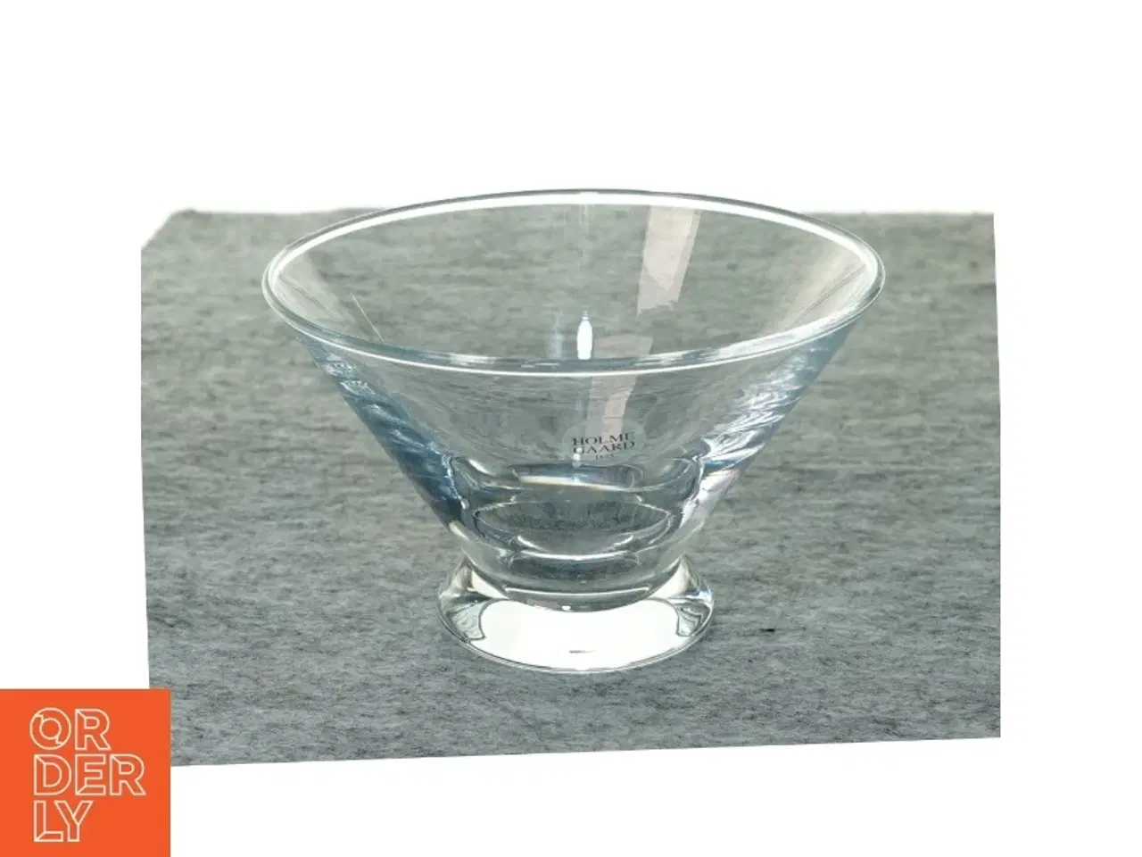 Billede 1 - Skål i glas fra Holmegaard (str. 15 x 9 cm)