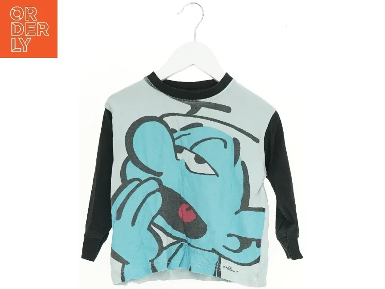 Billede 1 - Langærmet T-shirt med Smølf motiv fra Smølfer (str. 98)