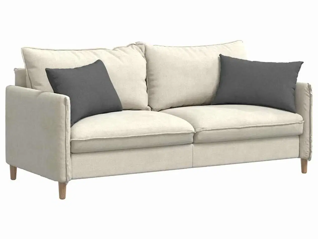 Billede 3 - Sofapuder 2 stk Mørkegrå 40 x 60 cm