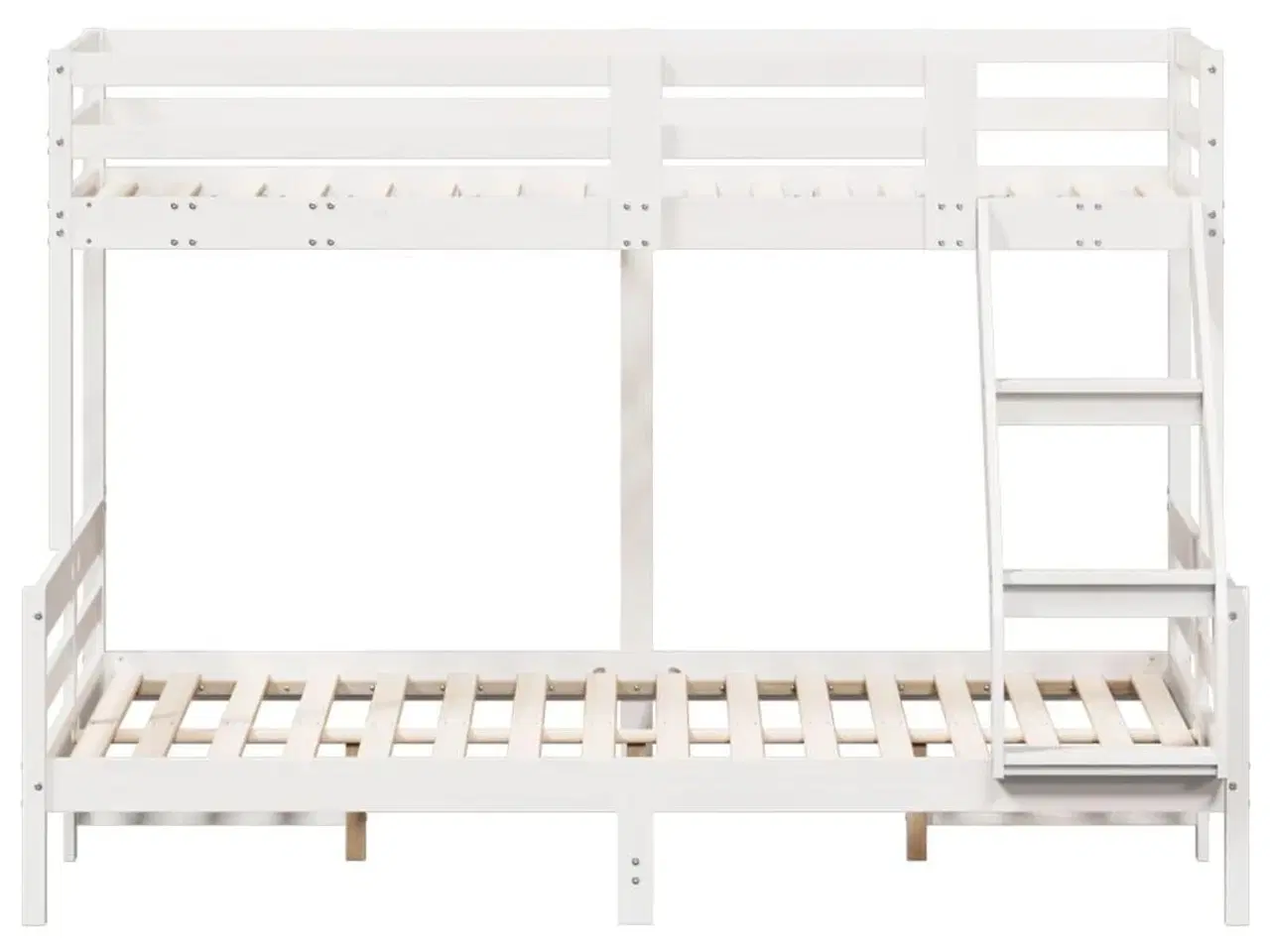 Billede 4 - Køjeseng 90x200/140x200 cm massivt fyrretræ hvid