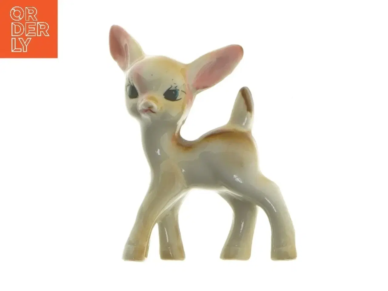 Billede 1 - Keramisk Bambi figur (str. 8,5x7 cm)