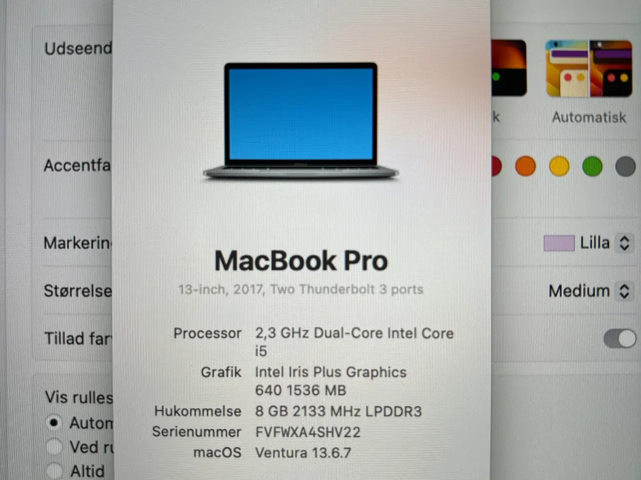 Billede 4 - MacBook Pro 13”, fra 2018 i Space Grey