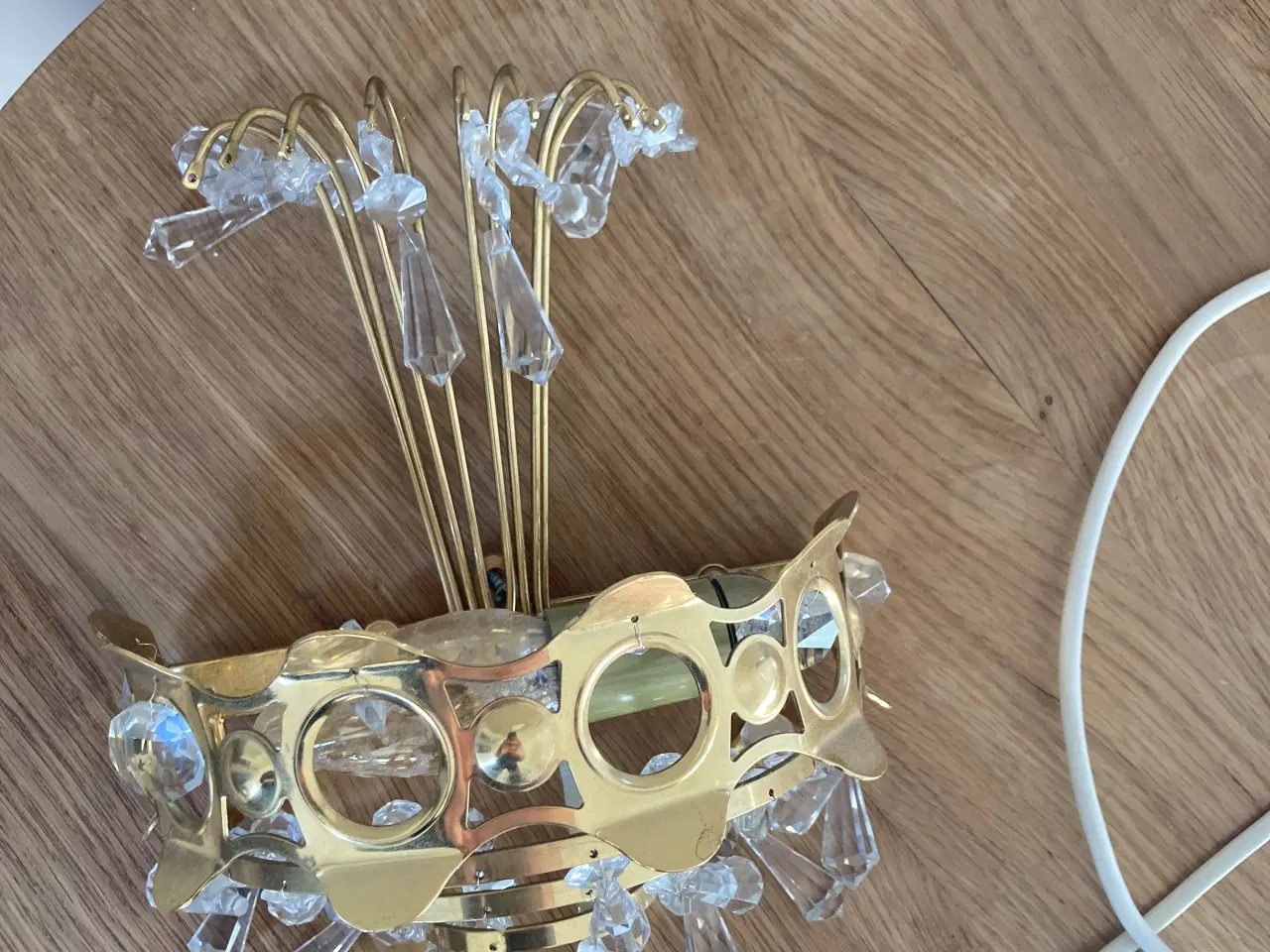 Billede 3 - Vintage væglampe med krystalprismer 