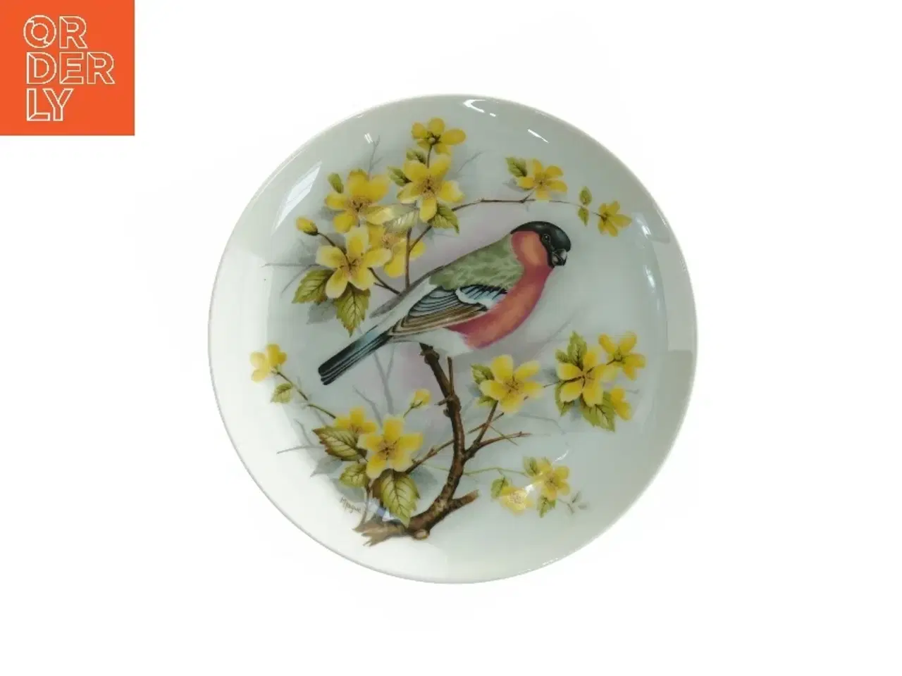 Billede 1 - Dekorativ porcelænstallerken med fuglemotiv fra Kaiser (str. Diameter 20 cm)