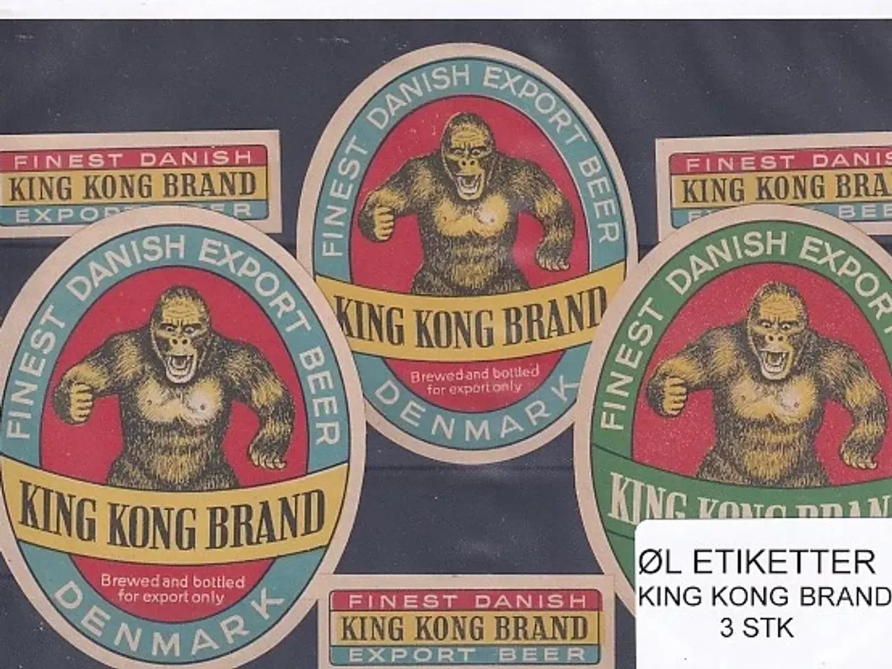 Billede 1 - Øl Etiketter - King Kong Brand - 3 Stk.