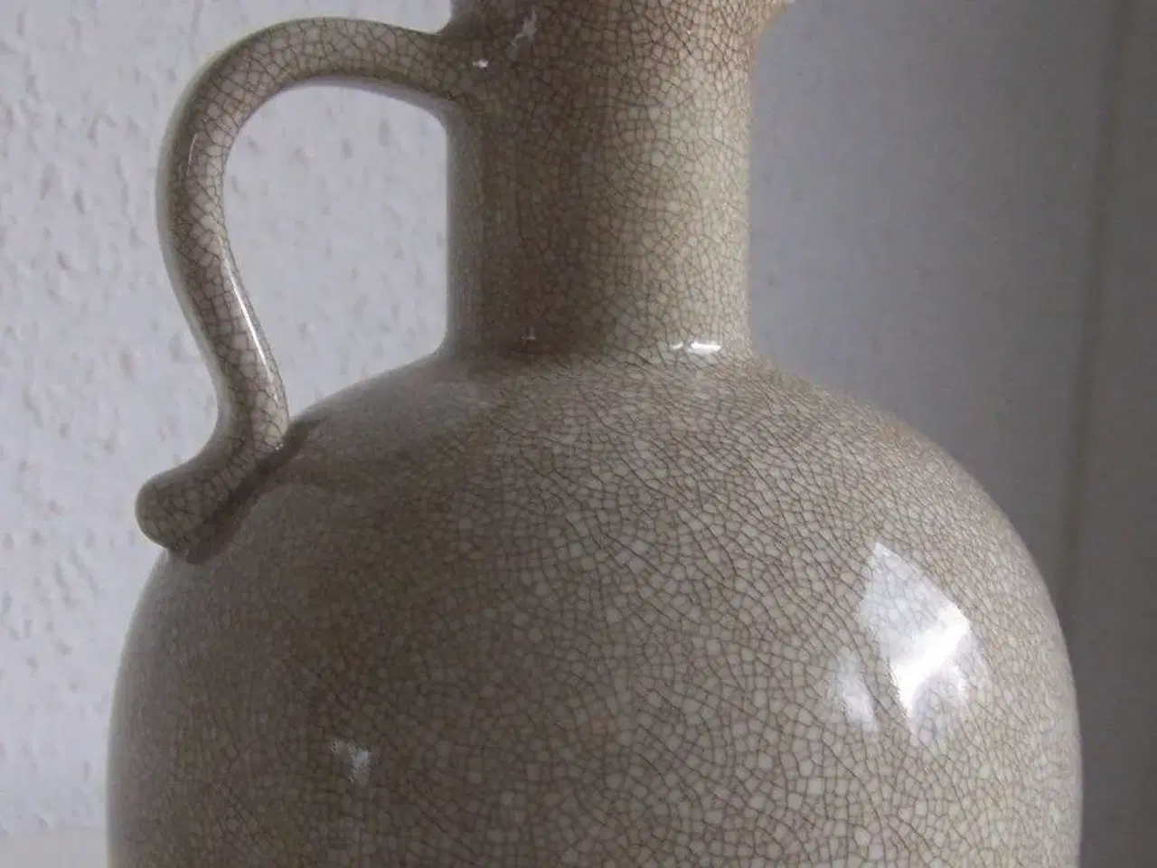 Billede 2 - Bordlampe af keramik med krakelé glasur