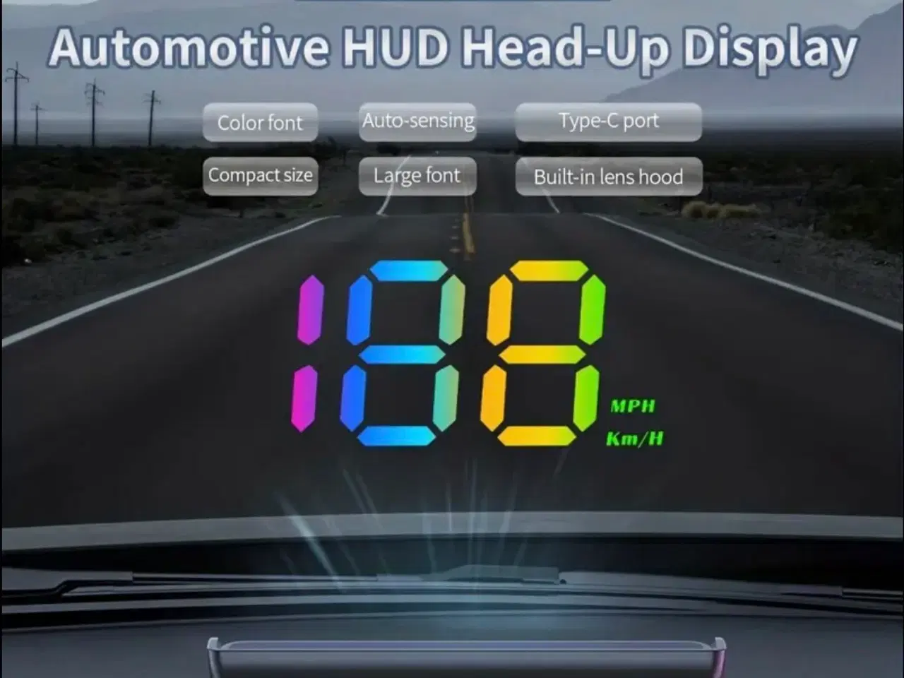 Billede 7 - W1S Bil Head-Up Display (HUD) - Let at bruge, Plug