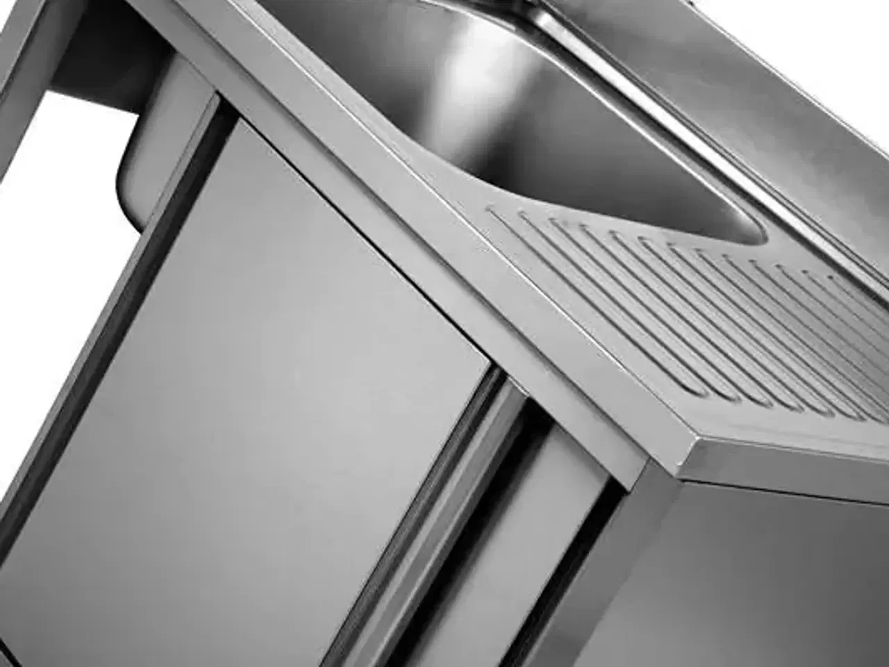 Billede 6 - Stålbord med vask - B1200 x D700 x H850 mm