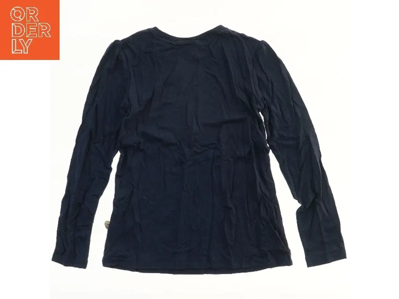 Billede 2 - Langærmet blå bluse med tryk fra Pomp de Lux (str. 140)