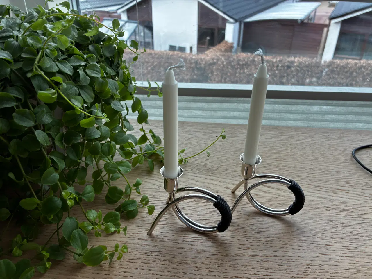 Billede 1 - 2 flotte retro lysestager i sølvplet