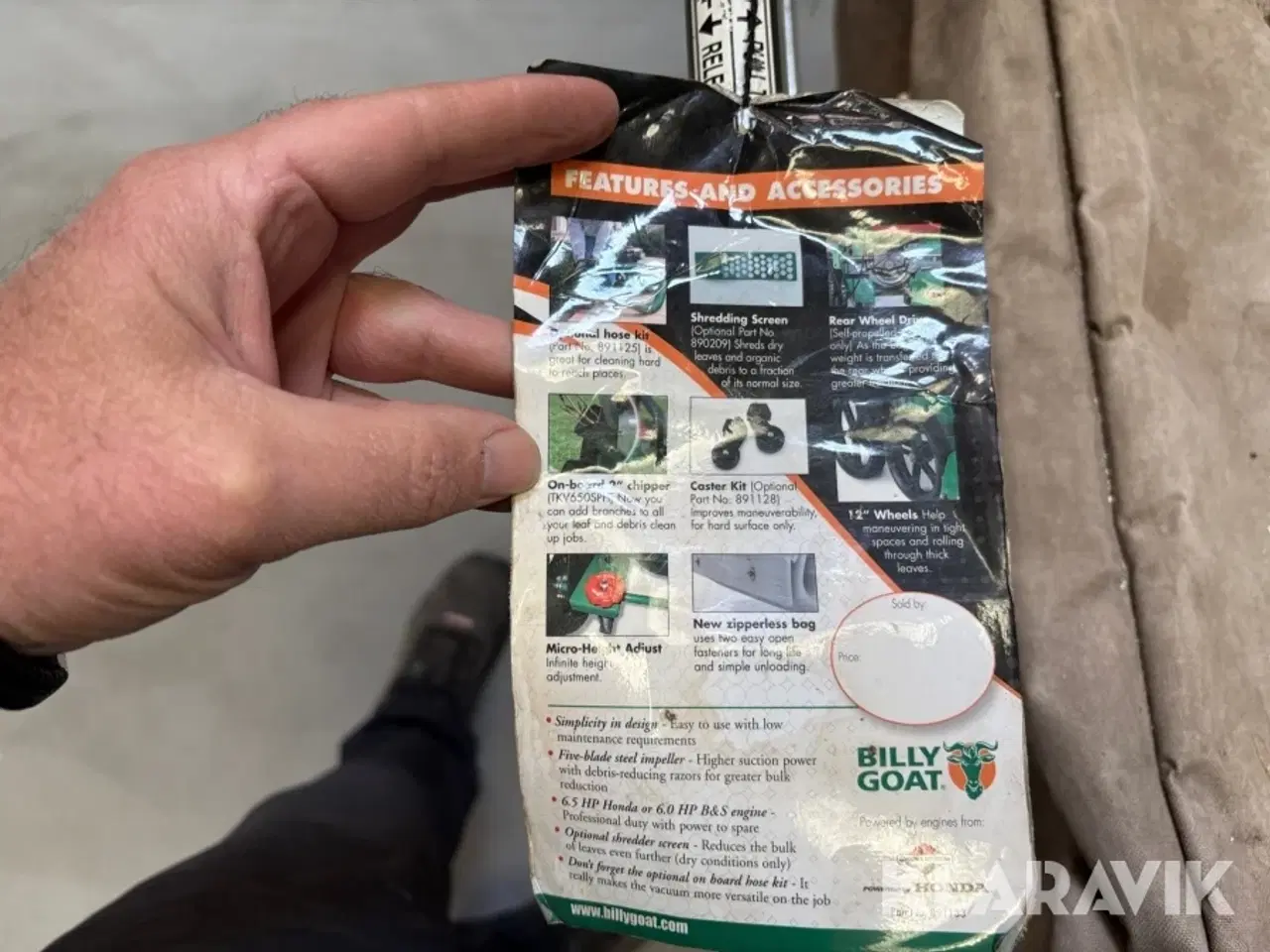 Billede 7 - plæne-/haveopsamler Billy Goat KV650SPH