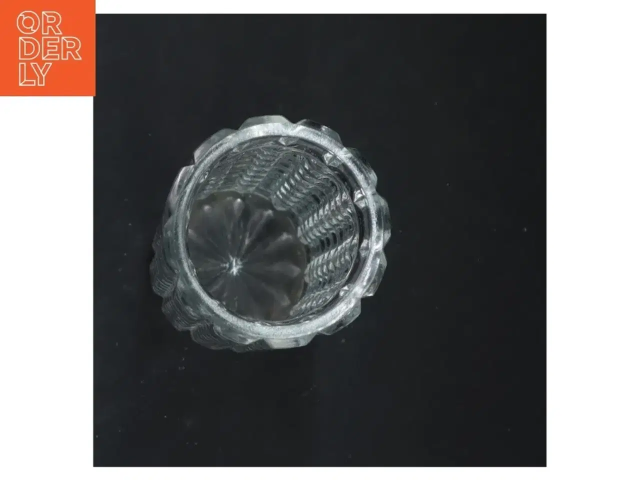 Billede 2 - Glasvase med riller (str. 24x8 cm)