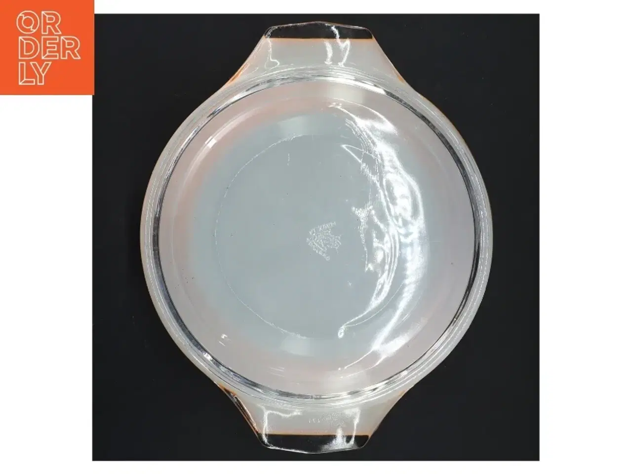 Billede 3 - Vintage Orange glasfad med låg  (str. Ø 19x6 cm)