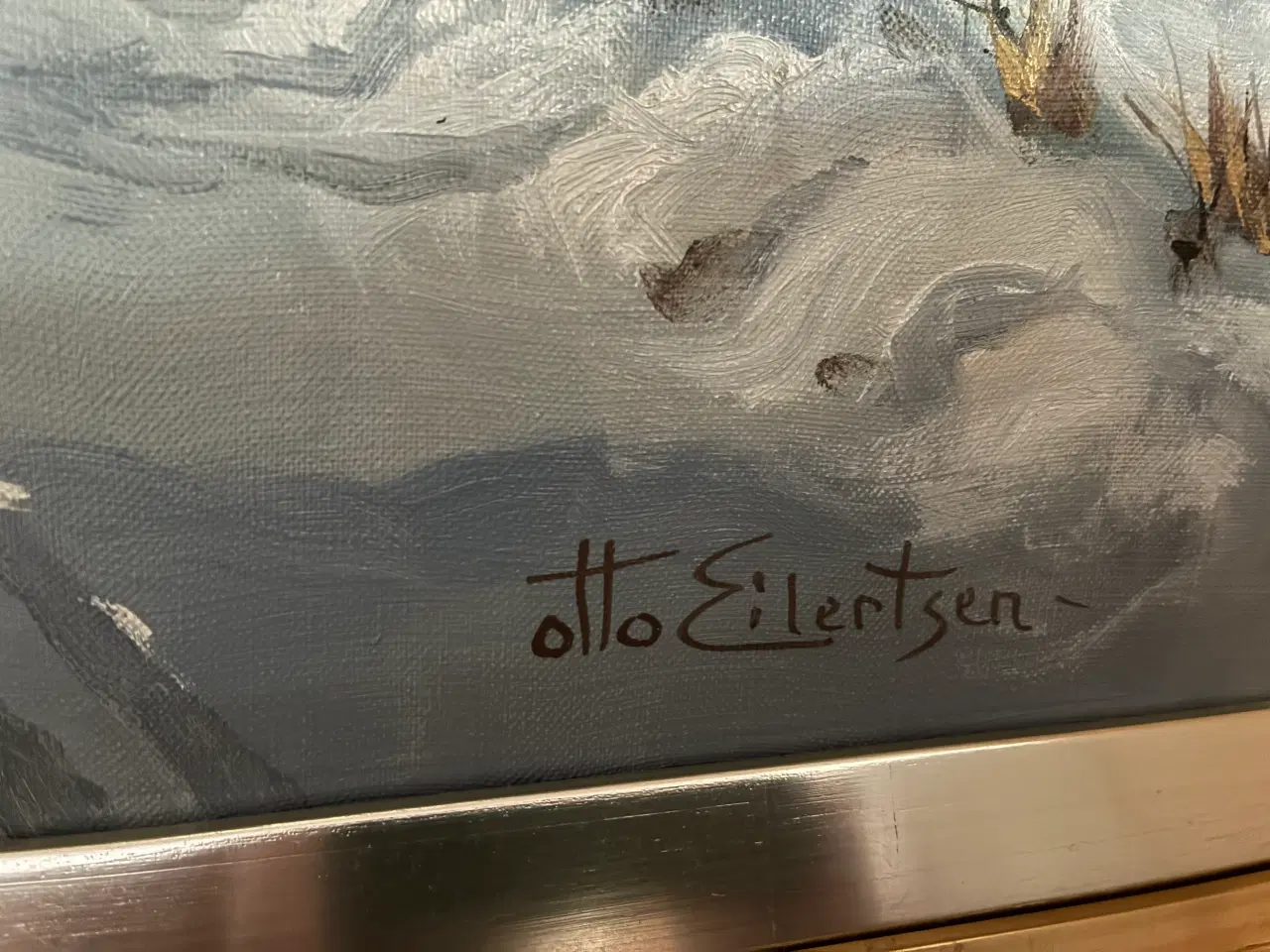 Billede 2 - Stort originalt oliemaleri - Otto Eilertsen 