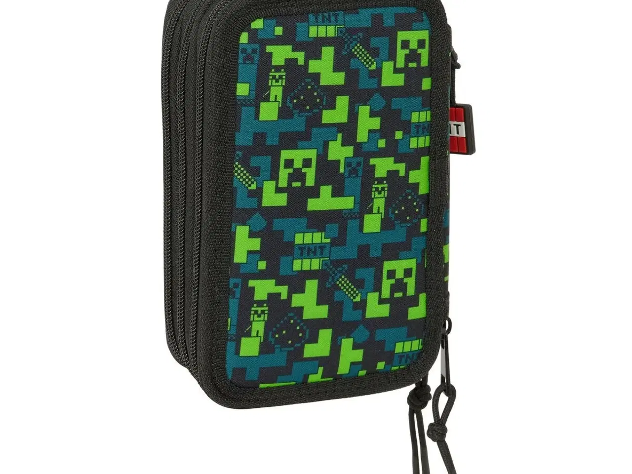 Billede 2 - Tredobbelt Penalhus Minecraft Tnt Multifarvet 12,5 x 19,5 x 5,5 cm 37 Dele