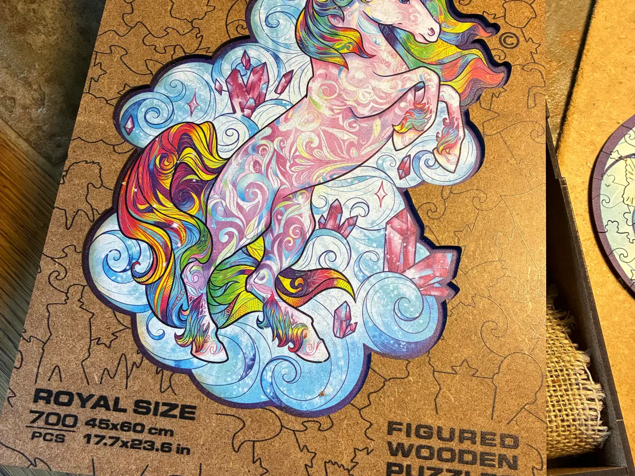 Billede 1 - Unicorn figured wooden puslespil sælges 