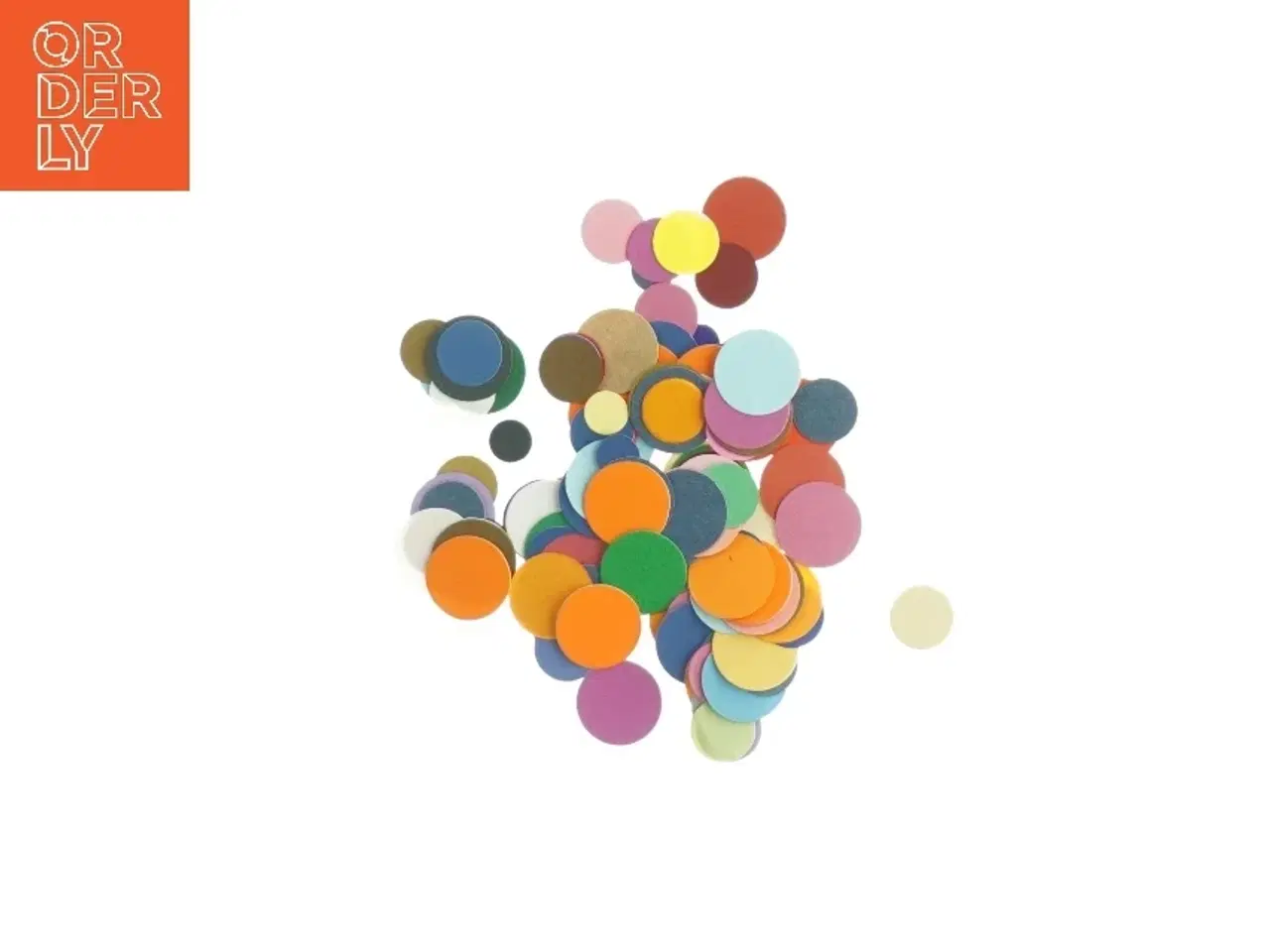 Billede 4 - Farverige konfetti cirkler (str. Varierende størrelser)