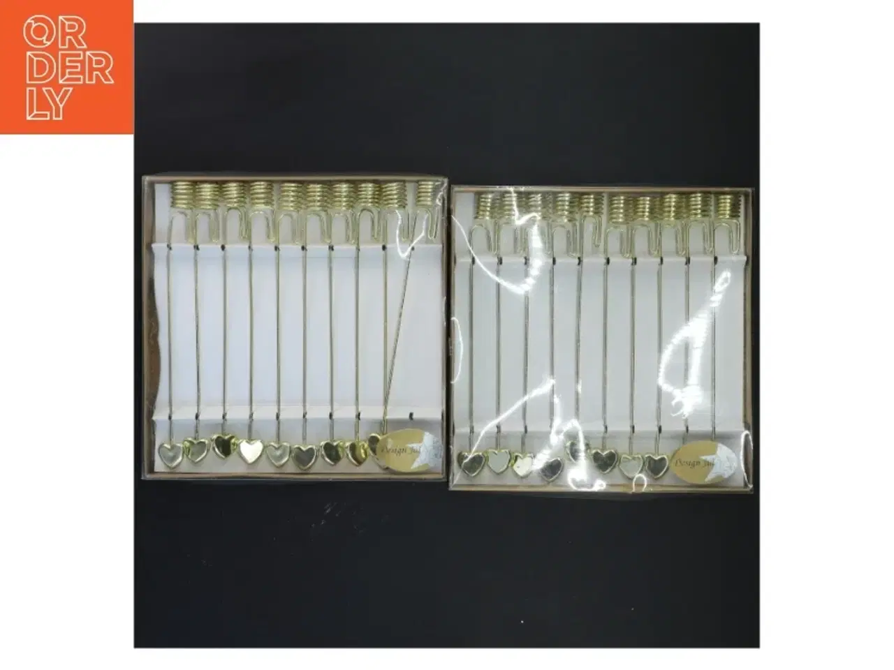 Billede 1 - Lysholdere med hjerter til juletræ (str. 17 cm)