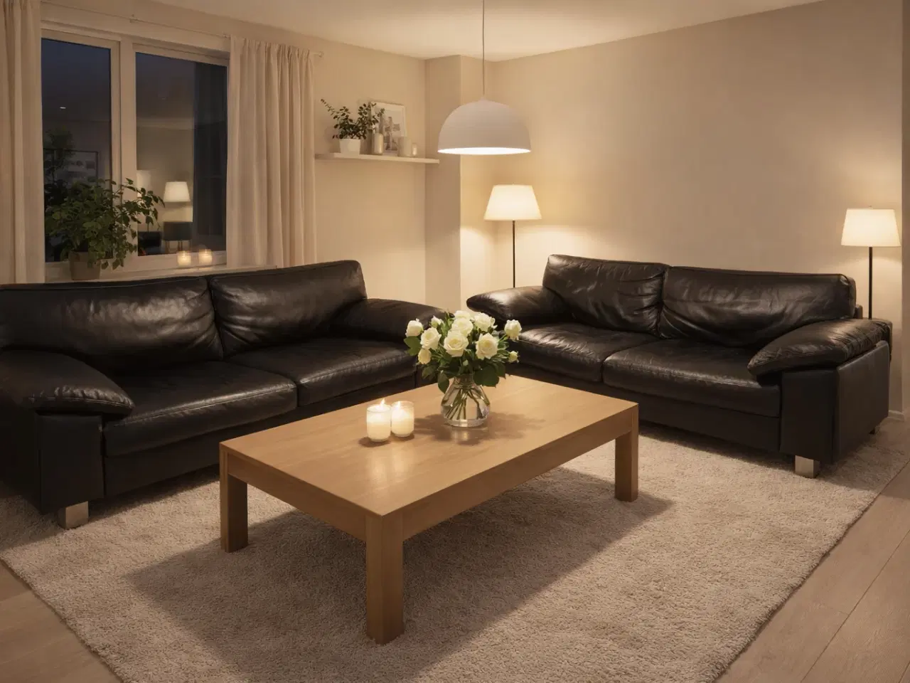 Billede 3 - Lædersofasæt 2,5 + 3 Pers. 