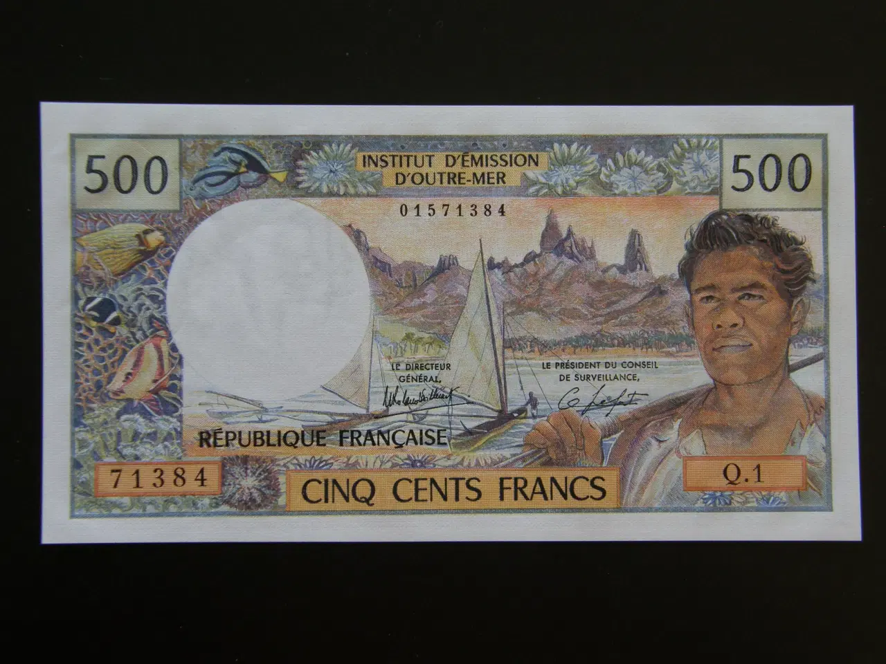 Billede 1 - New Caledonia  500 Francs 1969-92  P60d  Unc.