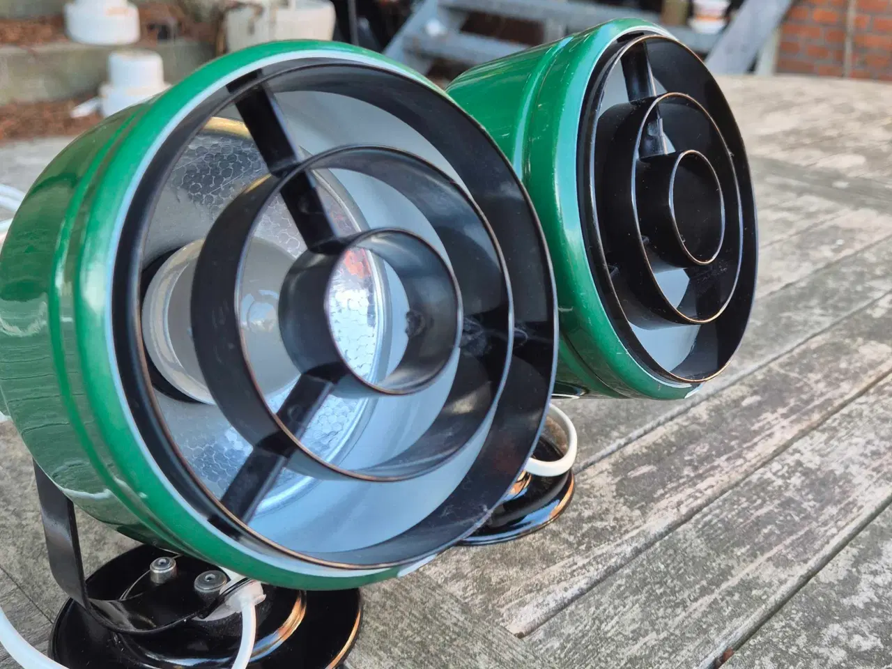 Billede 4 - Fine flaskegrønne væglamper