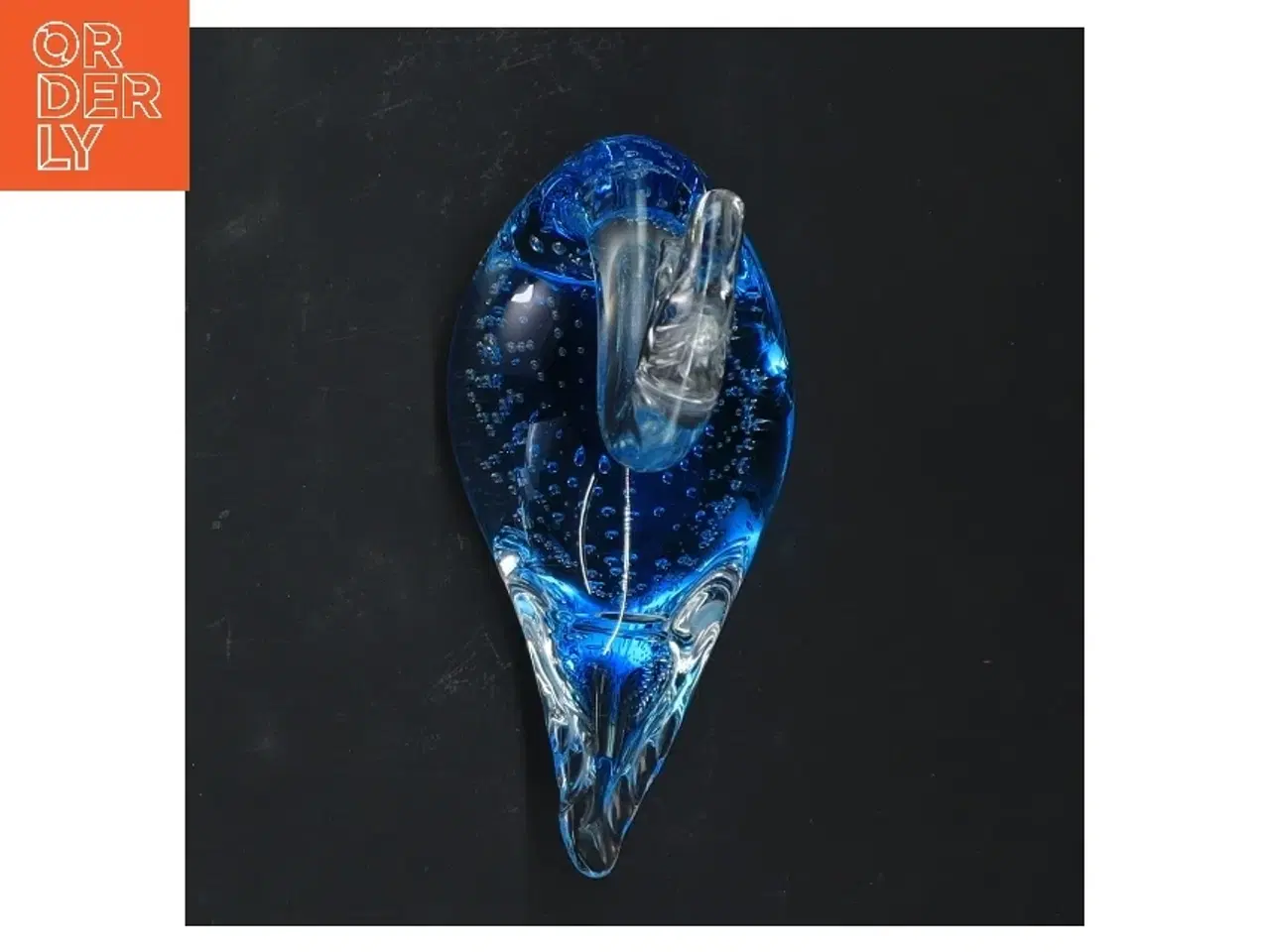 Billede 3 - Glas svane figur (str. 11x5x12 cm)fra holmegaard