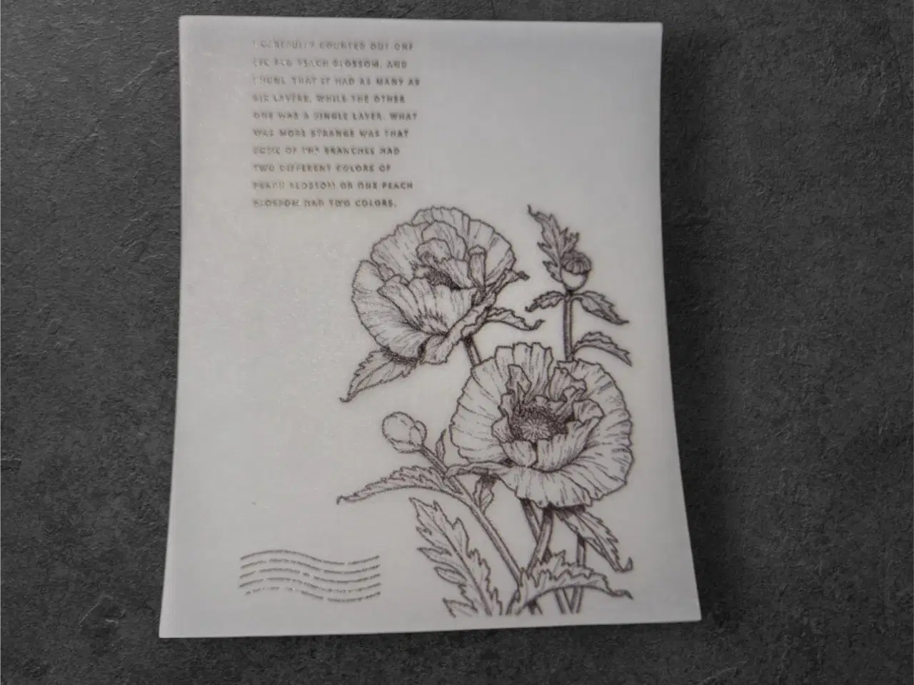 Billede 1 - Blomstertegningens Forfinelse på semi-transparent