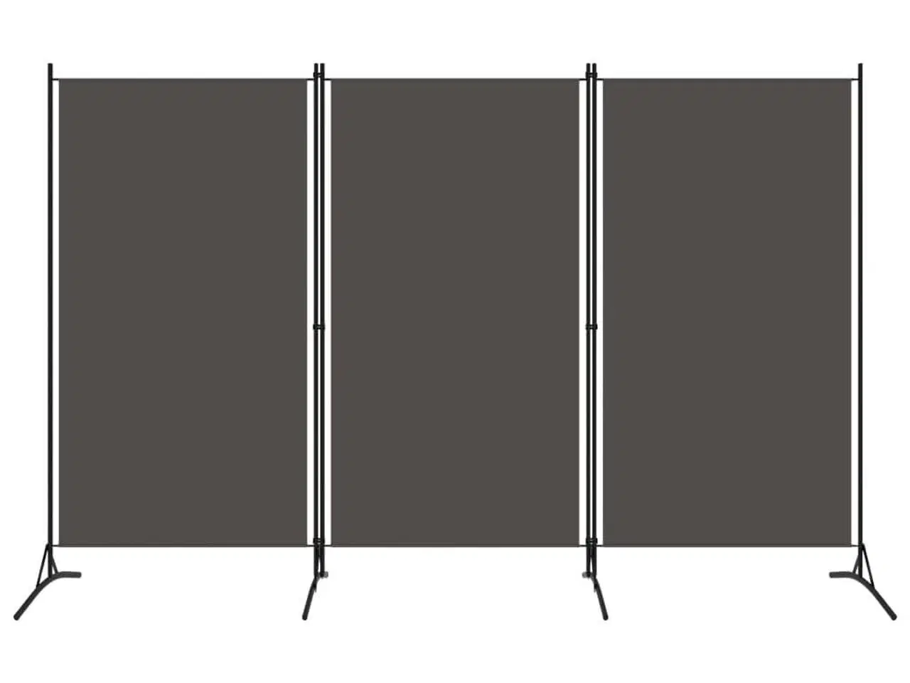 Billede 1 - 3-panels rumdeler 260 x 180 cm antracitgrå