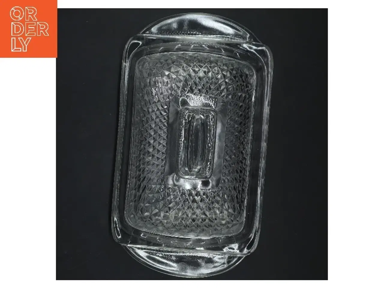Billede 4 - Vintage Glas Smørskål med låg (str. 27x15&19x12x12 cm)