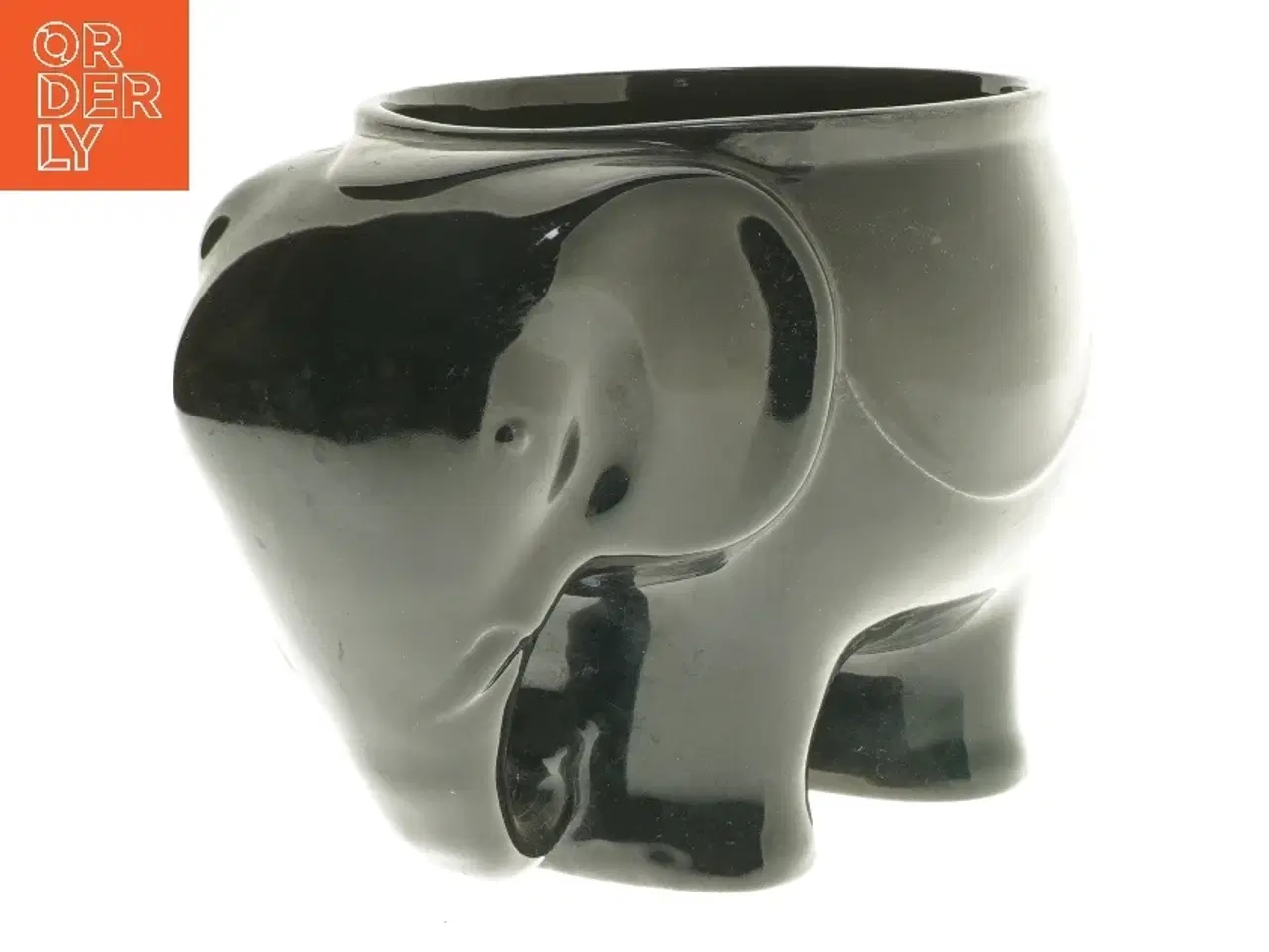 Billede 3 - Sort elefantformet krukke fra Guldkroken (str. Ø 14x20x16 cm)