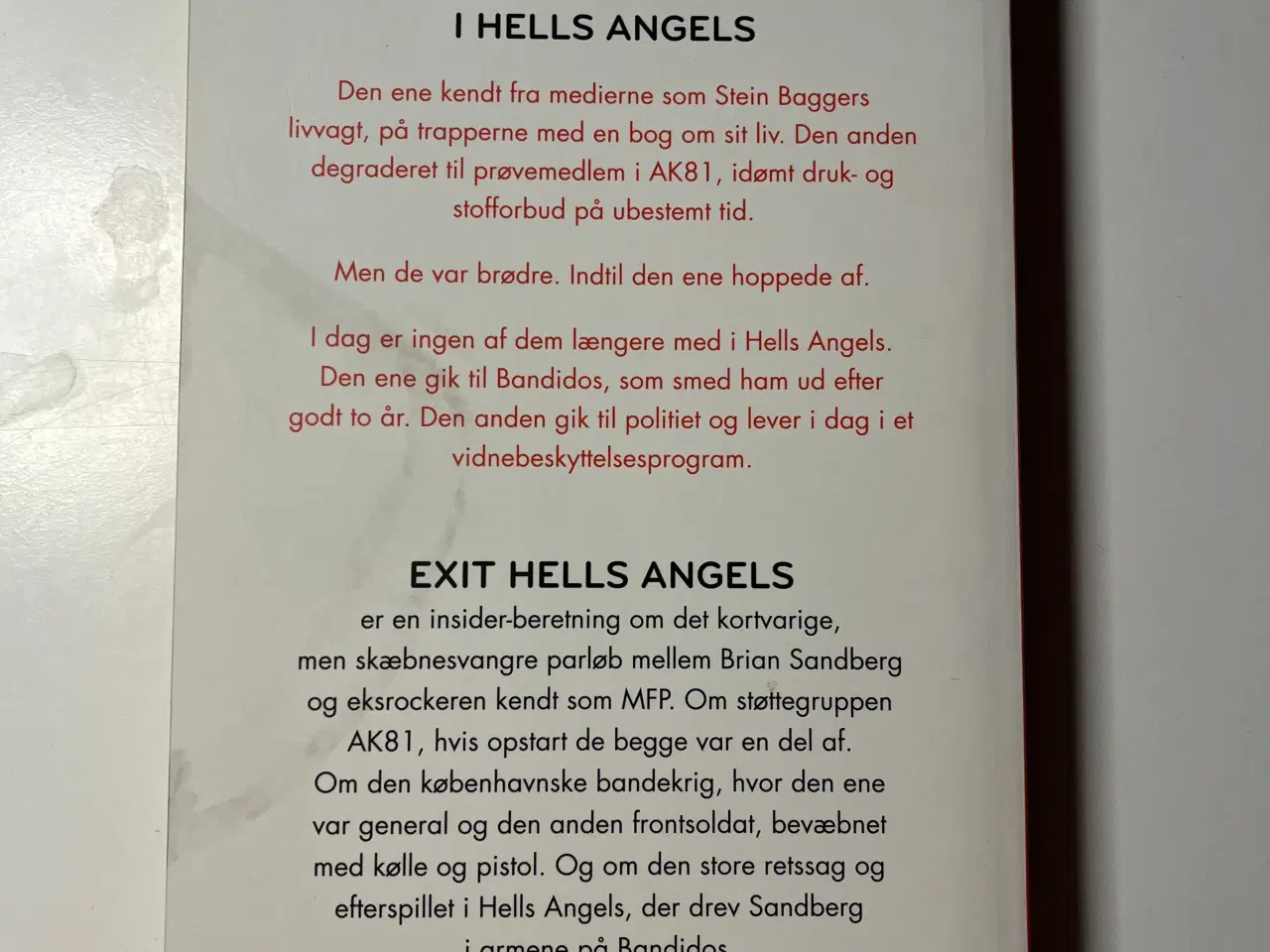 Billede 2 - Bog: Exit Hells Angels