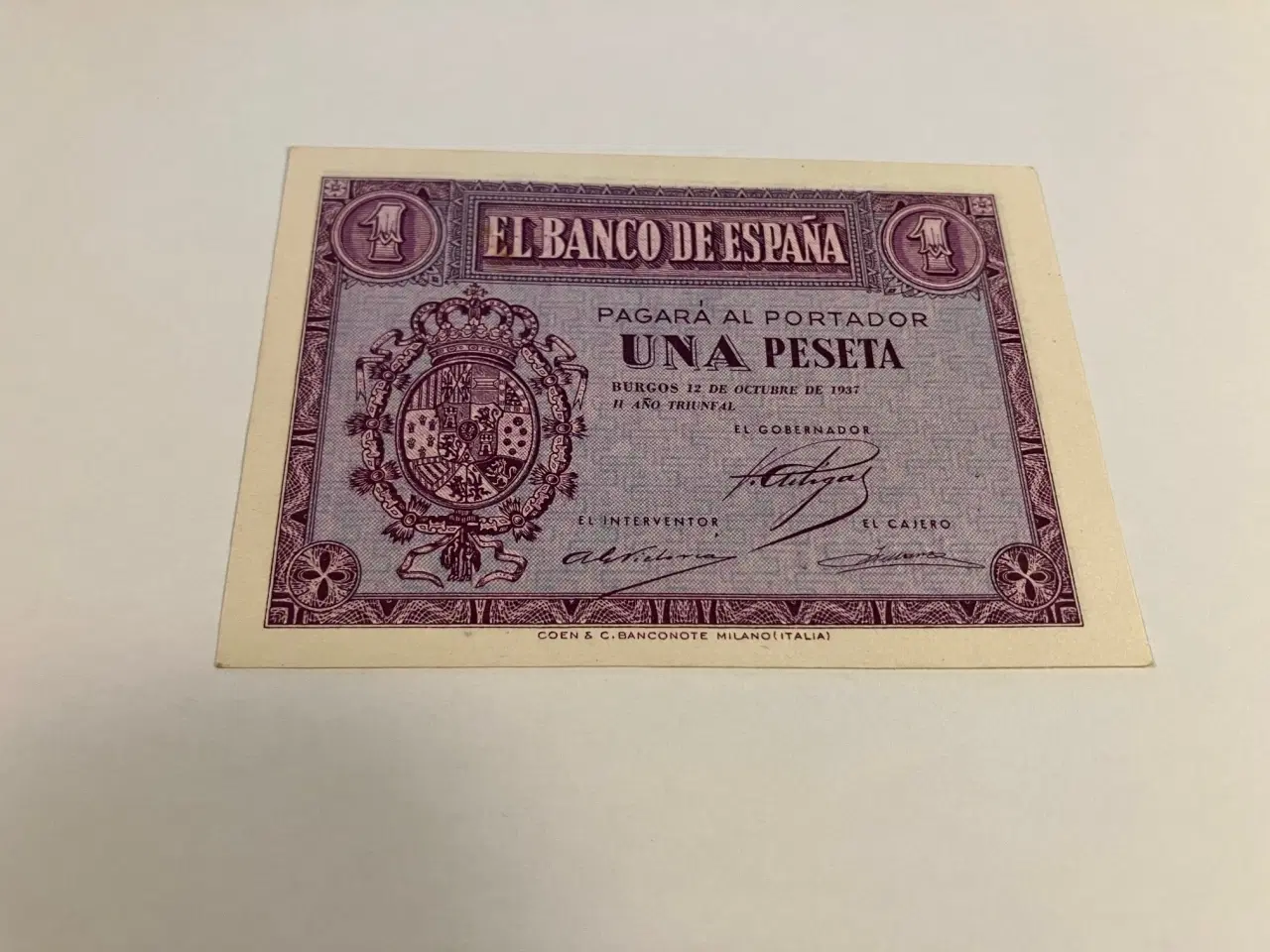 Billede 1 - 1 Peseta 1937 Spain