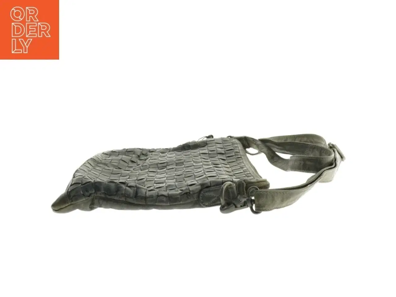 Billede 3 - Flettet læderskuldertaske (str. 35 x 28 cm)