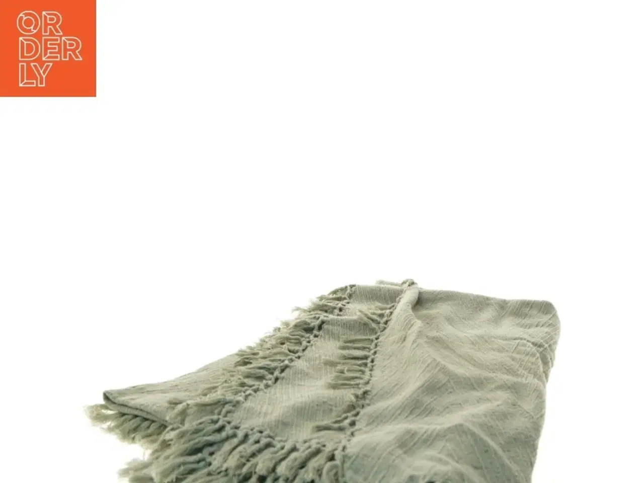 Billede 2 - Grønt tæppe med frynser (str. 230x125 cm)