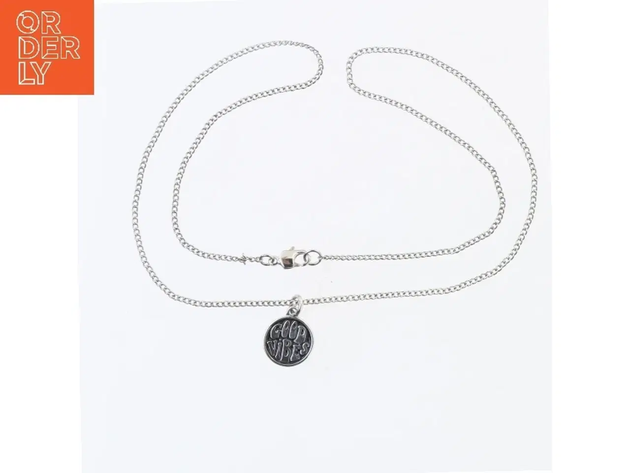 Billede 3 - Sølvhalskæde med vedhæng (str. 58 cm)