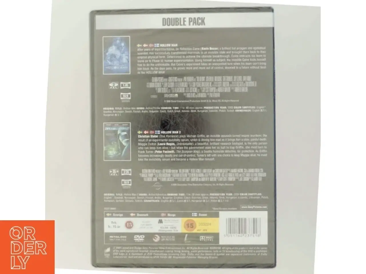 Billede 3 - Hollow man 1 + 2 DVD fra Sony Pictures