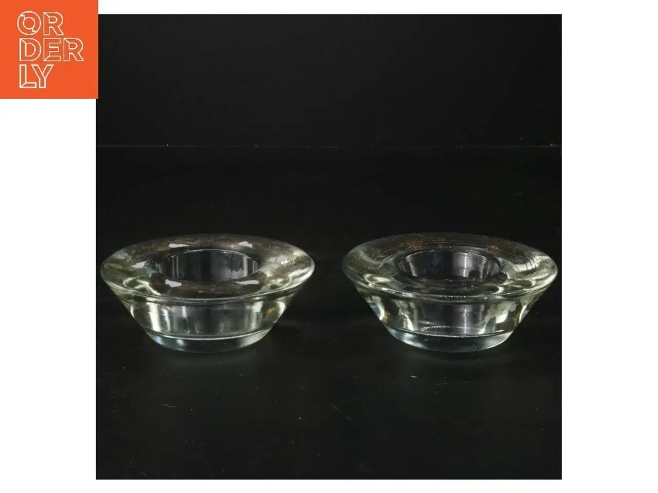 Billede 1 - To glas lysestagerfra holmegaard (str. Ø 11 cm)