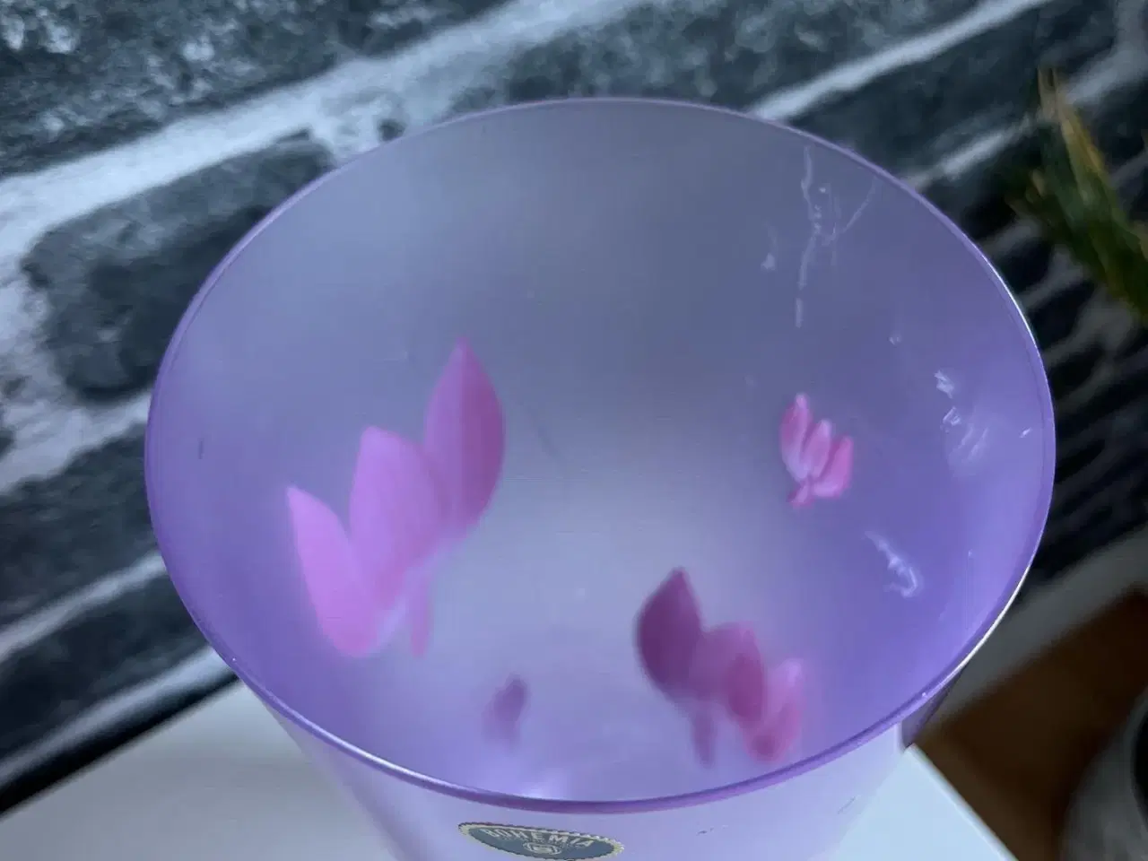 Billede 4 - Smuk lilla glasvase