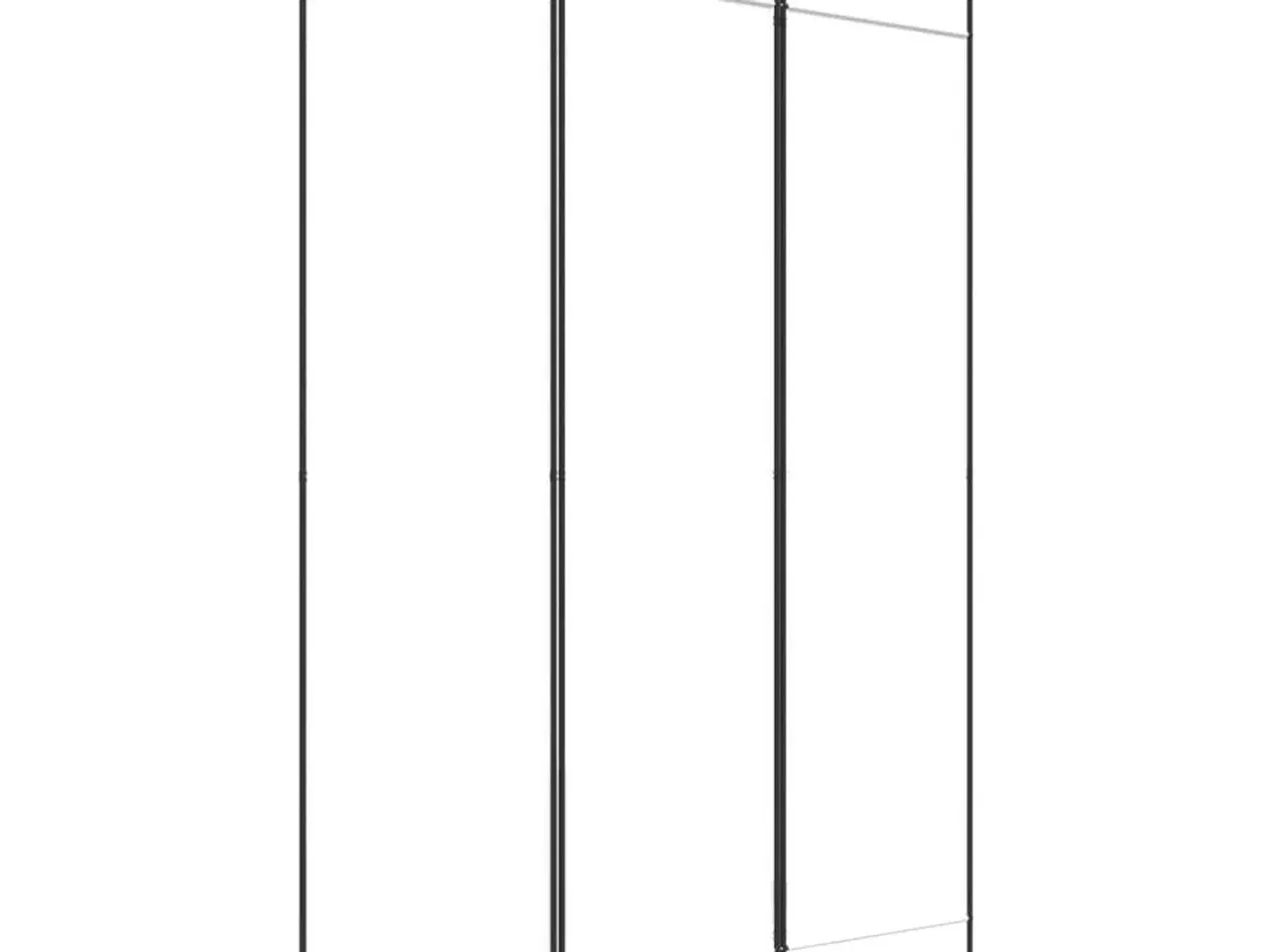Billede 2 - 3-panels rumdeler 150x200 cm stof hvid