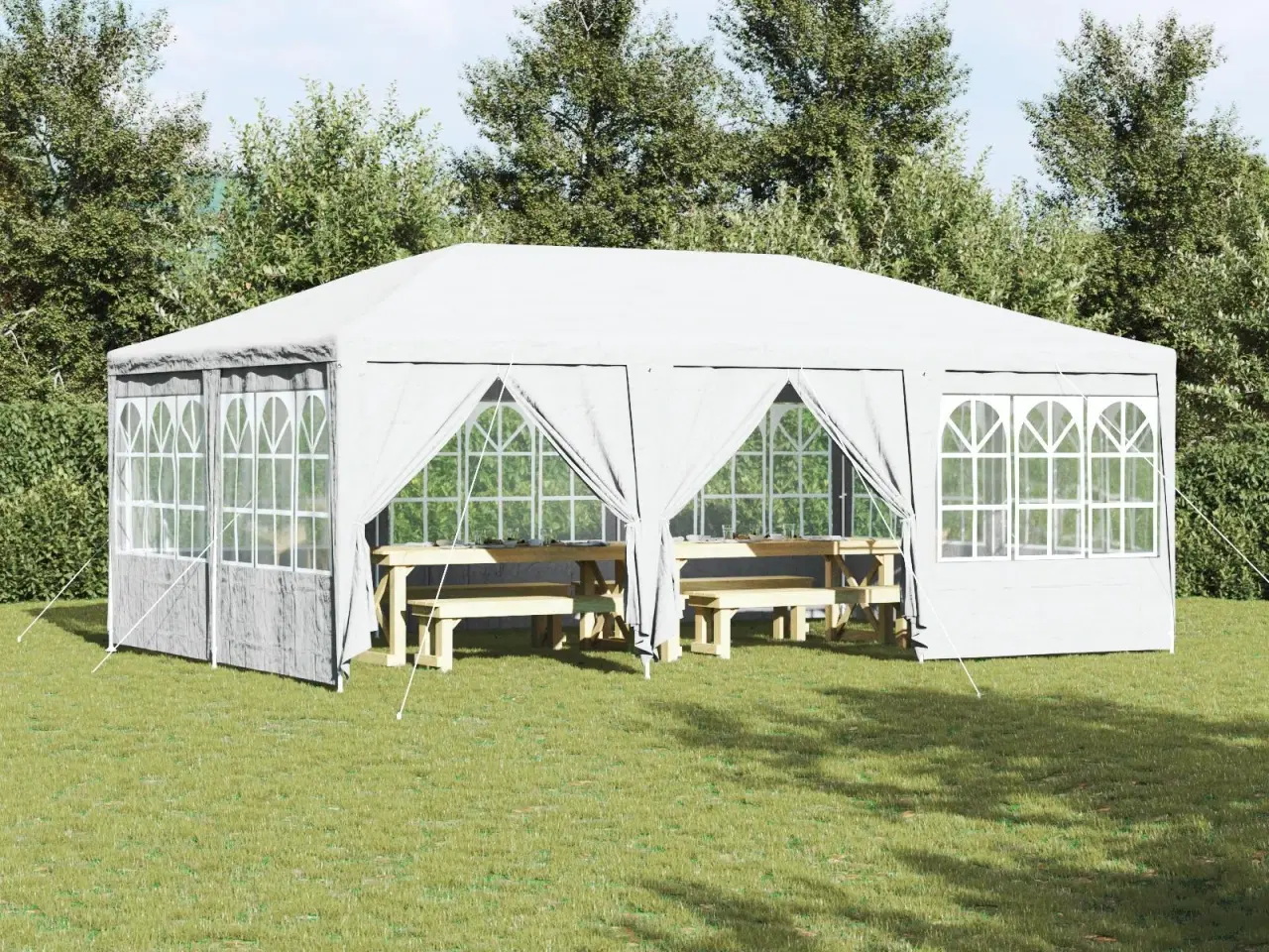 Billede 1 - Party Tent Hvid 600 x 400 x 266 cm Polyester og Stål