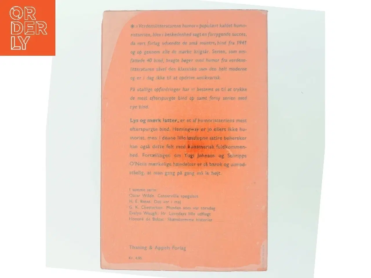 Billede 3 - Lys og mørk latter af Ernest Hemingway (Bog)